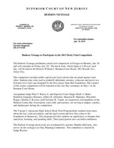 Hudson Vicinage to Participate in the 2015 Mock Trial Competition