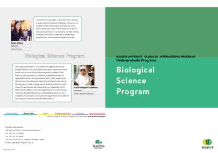 Academia / Education / Bachelor of Science in Human Biology / Michigan State University College of Natural Science / Biochemist / Marine Biological Laboratory / Science