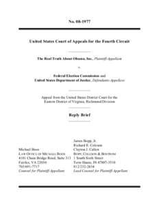 No[removed]United States Court of Appeals for the Fourth Circuit ____________ The Real Truth About Obama, Inc., Plaintiff-Appellant v.