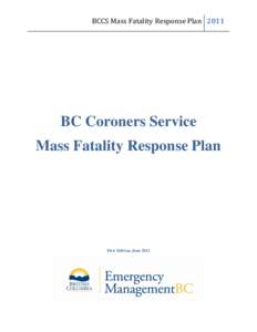 BCCS Mass Fatality Response Plan