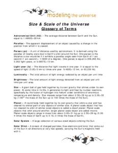 Modeling the Universe: An Exploration in Space and Time