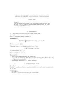 Algebraic geometry / Conjectures / K-theory / Cohomology theories / Homological algebra / Milnor K-theory / Milnor conjecture / Norm residue isomorphism theorem / Motivic cohomology / Algebraic K-theory / Cohomology / Vladimir Voevodsky