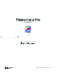 Photomatix Pro Version 5.1 User Manual  HDR soft