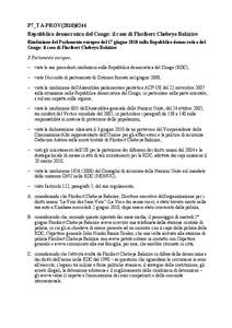 P7_TA-PROV[removed]Repubblica democratica del Congo: il caso di Floribert Chebeya Bahizire Risoluzione del Parlamento europeo del 17 giugno 2010 sulla Repubblica democratica del Congo: il caso di Floribert Chebeya Bahi