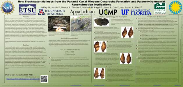 New freshwater molluscs from the Panamá Canal Miocene Cucaracha Formation and paleoenvironmental reconstruction implications