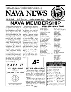 NAVA NEWS #176, Sept-Dec 2002