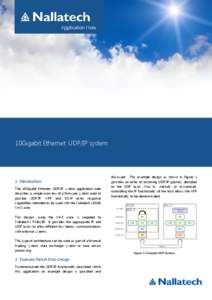 Application Note  10Gigabit Ethernet: UDP/IP system 1. Introduction The 10Gigabit Ethernet: UDP/IP system application note