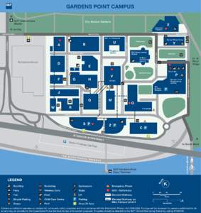 Gardens Point campus printable wayfinding map