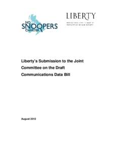 Microsoft Word - Liberty Submission to the Draft Communications Data Bill Committee.doc