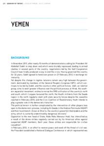170  GEOGRAPHY OF TORTURE . A WORLD OF TORTURE . ACAT 2014 REPORT YEMEN