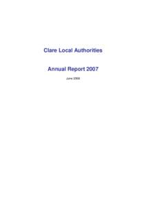 Clare Local Authorities Annual Report[removed]June 2008