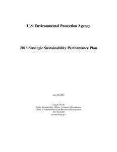 Strategic Sustainability Performance Plan FY 2010-FY 2020
