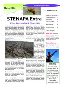 St Eustatius National Parks  March 2014 NewsletterInside this Publication...