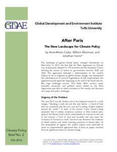 After Paris: The New Landscape for Climate Policy