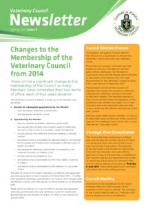 Veterinary Council  Newsletter Spring 2013 Issue 2  Changes to the