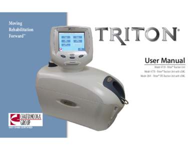 Moving Rehabilitation Forward™ User Manual Model[removed]Triton® Traction Unit