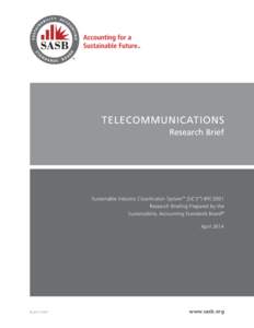 ™  TM TELECOMMUNICATIONS Research Brief