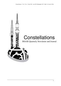Constellations - Vol. 5, No. 2, JulyJanRamaḍānRabīʿ al-AwwalConstellations IMASE Quarterly Newsletter and Journal  1