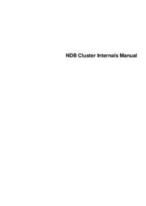 NDB Cluster Internals Manual