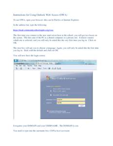 Microsoft Word - Outlook Website Access