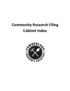 Community Research Filing Cabinet Index Architects, Historical Houses, Sites, Buildings, and Railways:  Architects/ Builders