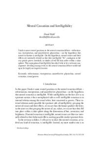 Mental Causation and Intelligibility