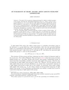 Geometric group theory / Combinatorics on words / HNN extension / Artin group / Presentation of a group / Stallings theorem about ends of groups / Amenable group / Abstract algebra / Group theory / Algebra