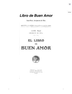 El Libro de Buen Amor - Biblioteca Virtual Miguel de Cervantes