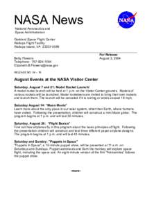 Microsoft Word[removed]August Events at the NASA Visitor Center.doc