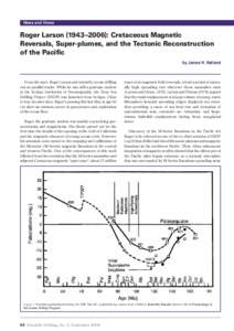 News and Views  Roger Larson (1943–2006): Cretaceous Magnetic Reversals, Super-plumes, and the Tectonic Reconstruction of the Pacific by James H. Natland
