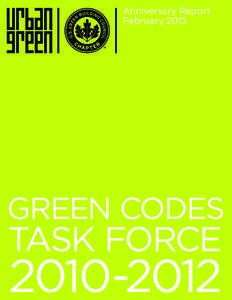 Anniversary Report February 2012 GREEN CODES  TASK FORCE