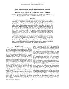 American Mineralogist, Volume 82, pages 379–391, 1997  Phase relations among smectite, R1 illite-smectite, and illite