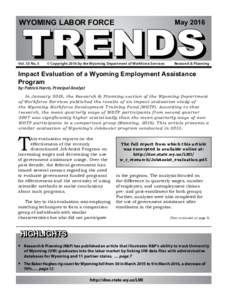TRENDS  WYOMING LABOR FORCE May 2016