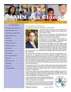 February 2013	  In this Issue 2013 NAHN Annual ConferenceThe Hispanic NursesTM
