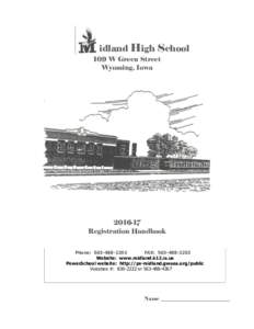 idland High School 109 W Green Street Wyoming, IowaRegistration Handbook
