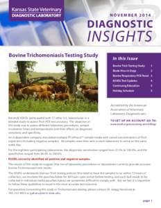 NOVEMBERDIAGNOSTIC INSIGHTS Bovine Trichomoniasis Testing Study