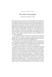 JA R O S L A V H  EYROVSKÝ The trends of polarography Nobel Lecture, December 11, 1959