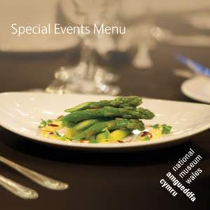 Special Events Menu  Special Events Menu A passion for food and customer service