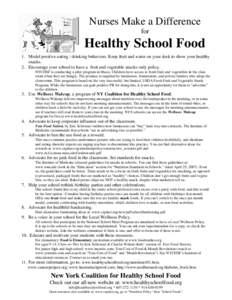 Health / Center for Science in the Public Interest / School meal programs in the United States / School meal / Personal life / Nutrition / Economy / Dole Nutrition Institute