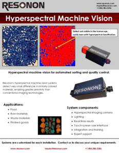 www.resonon.com  +Hyperspectral Machine Vision Defect not visible to the human eye,