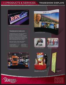 PRODUCTS & SERVICES  PDF TRADESHOW DISPLAYS  ResNet L.E.D. edge lit acrylic sign