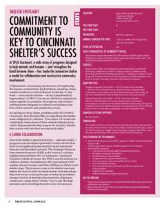 Shelter Spotlight  Commitment to Community Is Key to Cincinnati Shelter’s Success