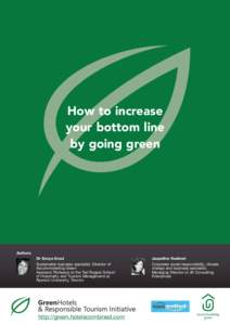 How to increase your bottom line by going green Authors Dr Sonya Graci