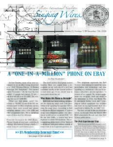 Singing Wires  Telephone Collectors International Newsletter y