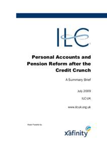 Microsoft Word - Pension Reform and Personal Accounts after the Credit Crunch - Event Summary.docx