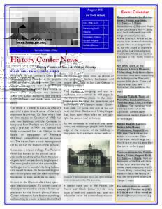 August 2013 IN THIS ISSUE Visit 1906 SLO 1