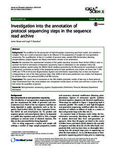 Investigation into the annotation of protocol sequencing steps in the sequence read archive