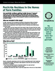 2007 Iowa Pesticide Residues in Homes