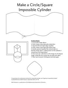 Make a Circle/Square Impossible Cylinder ✃ Instructions