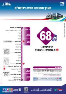 ‫מערך תחבורה חדש בירושלים‬  ‫מפה זמנית | תאריך עדכון‪7.4.13 :‬‬ ‫‪68‬‬